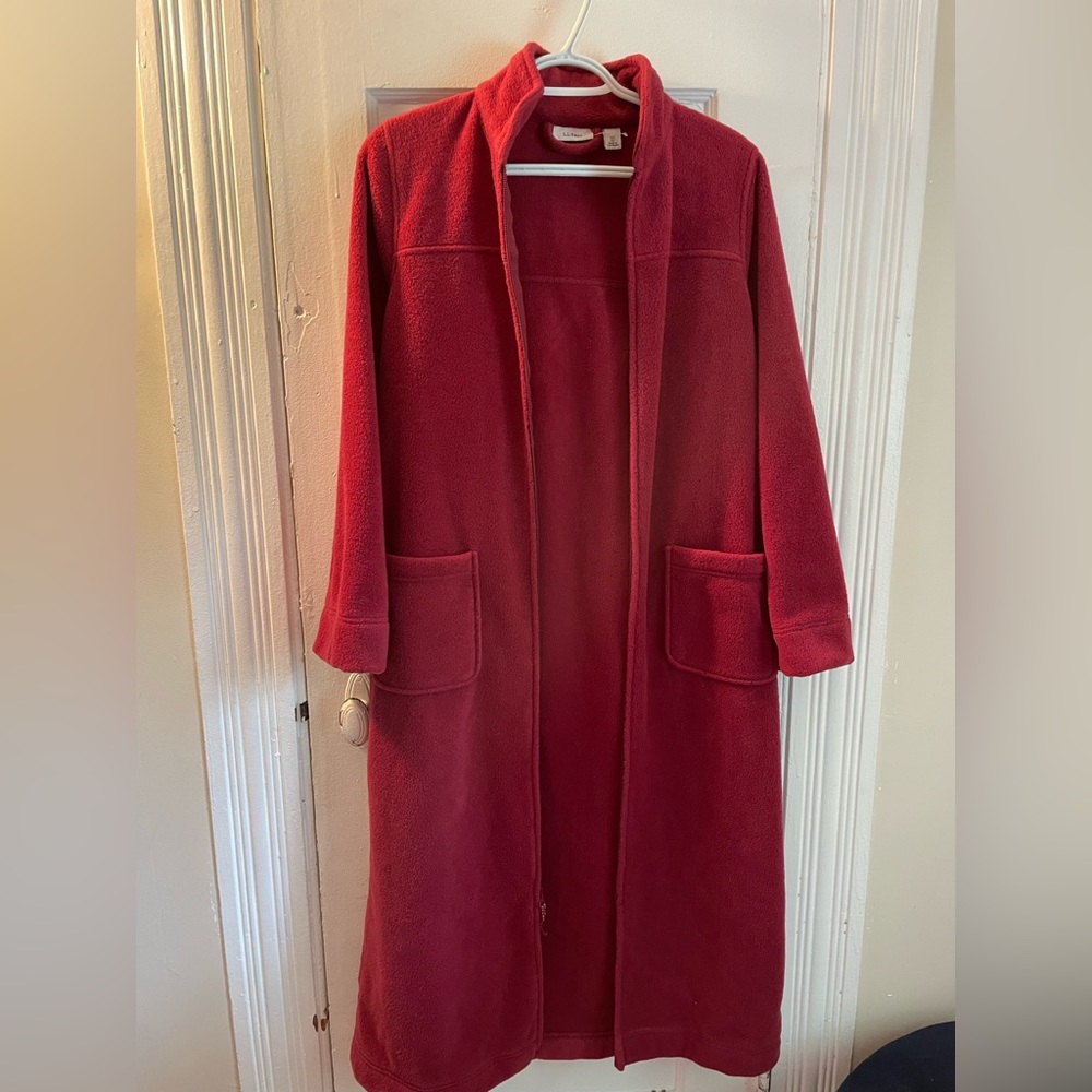Women's Winter Fleece Robe, Zip-Front by LL Bean XS
